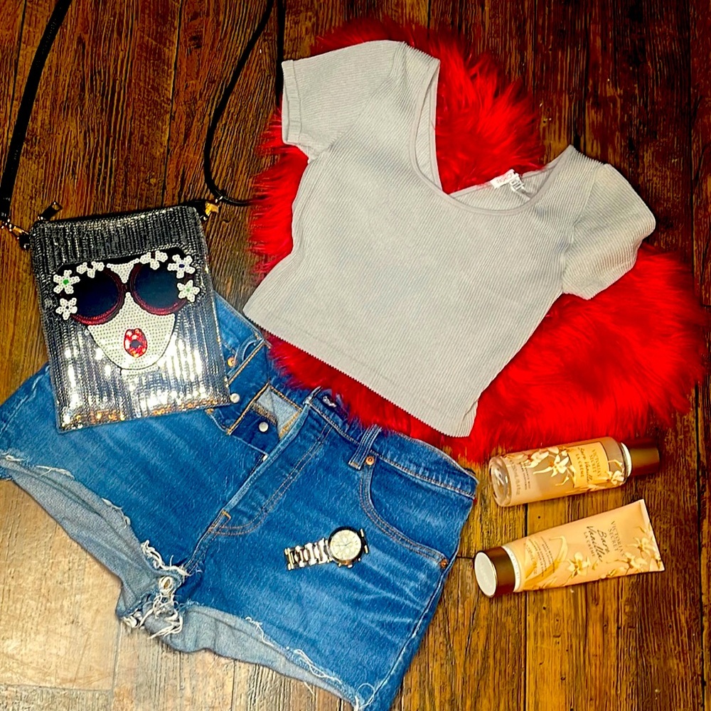 Crop top gray